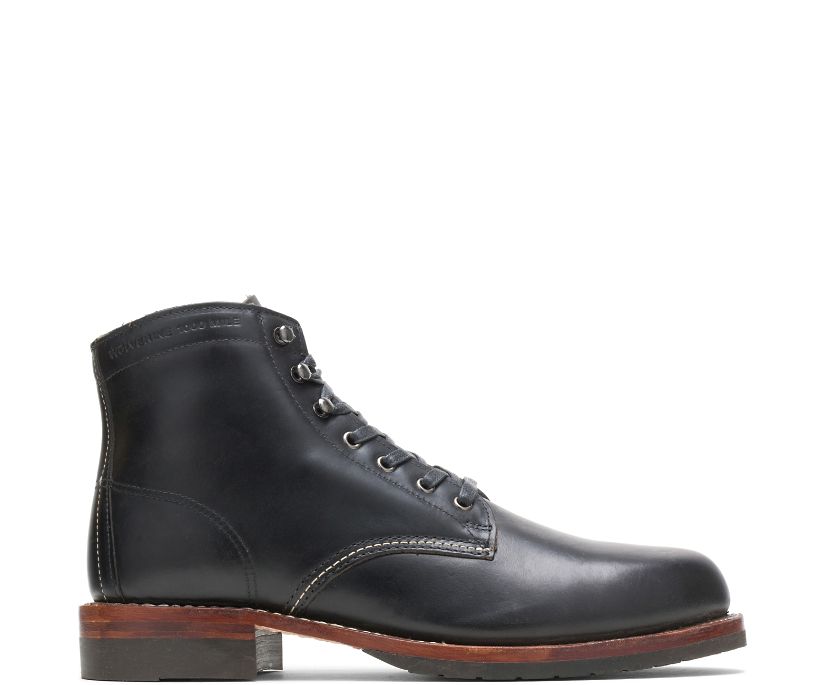 Bottes Wolverine 1000 Mile Plain-Toe Classic Homme - Noir (OVF601384)